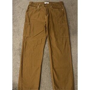 Denizen  Levis Womens 90's Loose Straight Cargo Mid-Rise Brown Jeans Sz 12 W/31